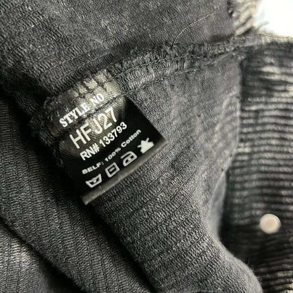 POL BLACK‎ CORDUROY JACKET WITH SWEATER SLEEVE SIZE M - Picture 5 of 7